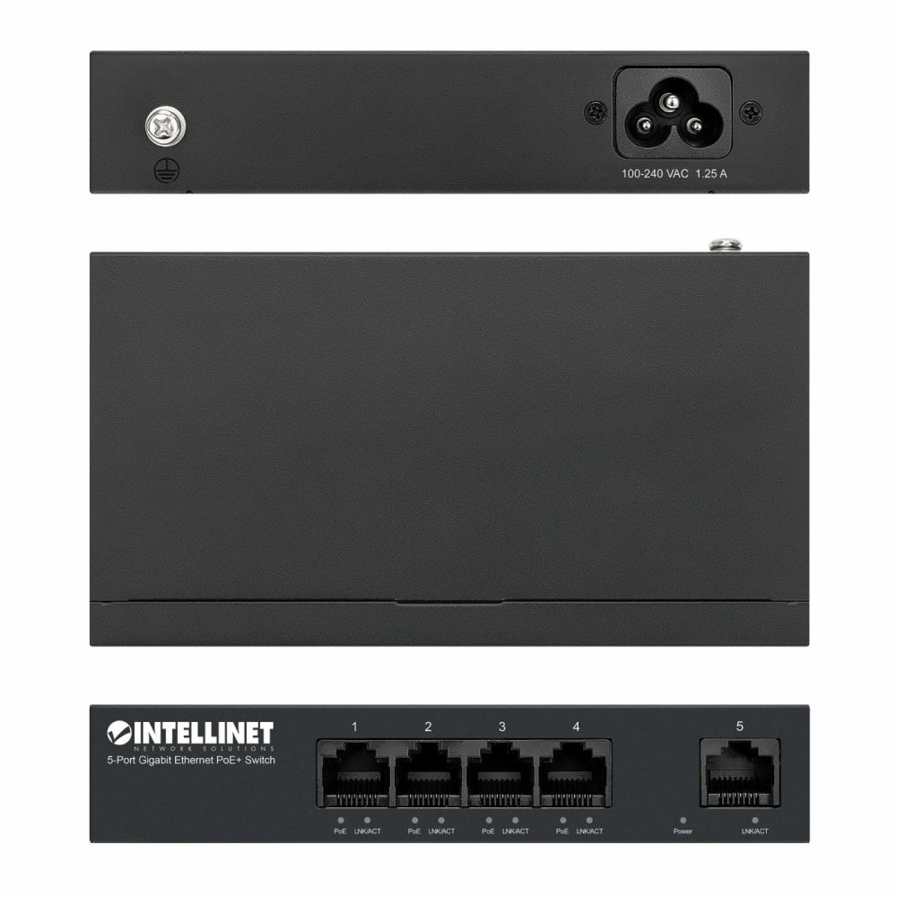 Switch Intellinet Gigabit Ethernet 561792, 5 Puertos 10/100/1000Mbps, 10 Gbit/s, 2000 Entradas - No Administrable