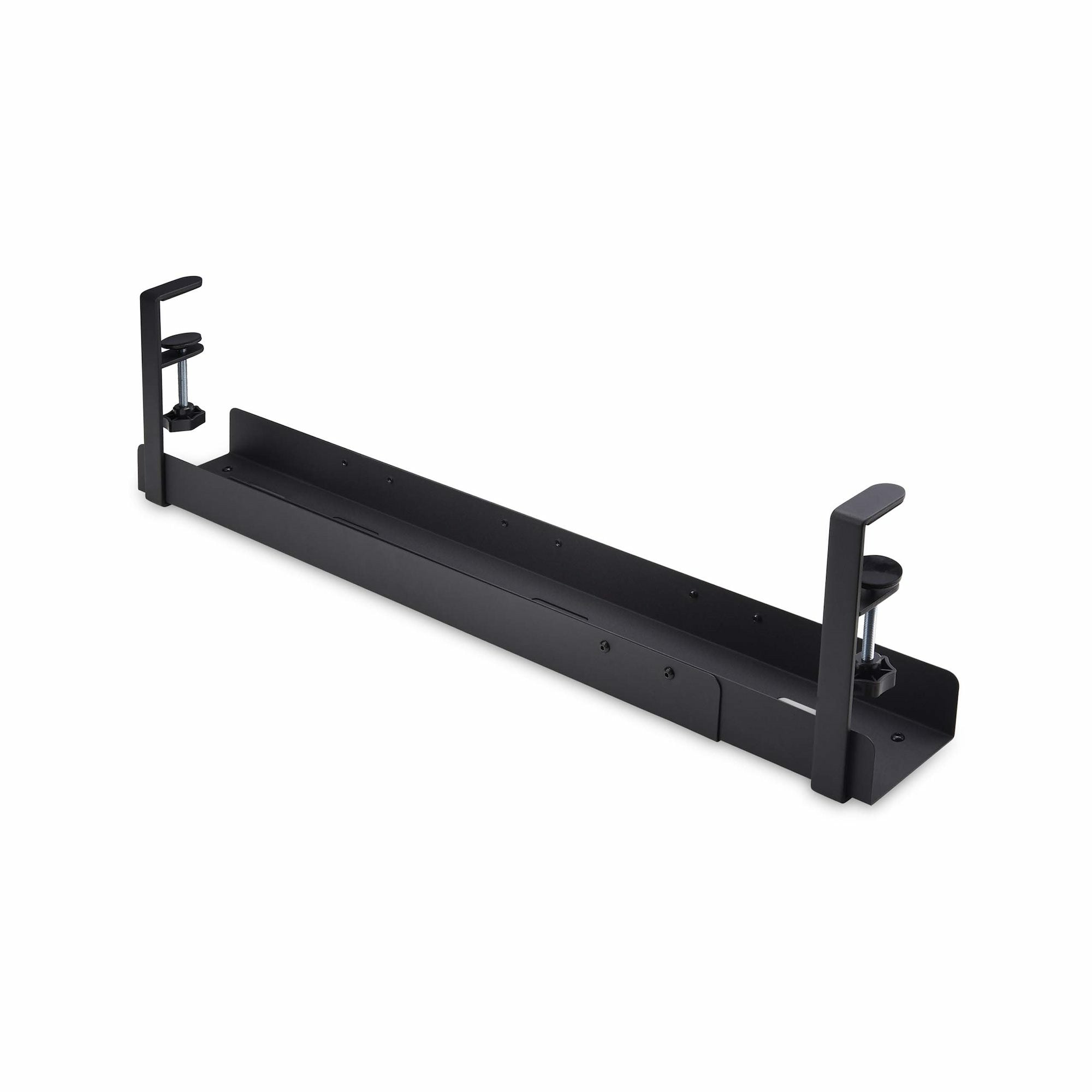 StarTech.com Bandeja Administrador de Cables Negro - para Debajo del Escritorio - Ajustable - Instalación sin Perforaciónes - Negro - Bandeja para gestión de cable - 800.1mm Longitud - Acero con recubrimiento de polvo