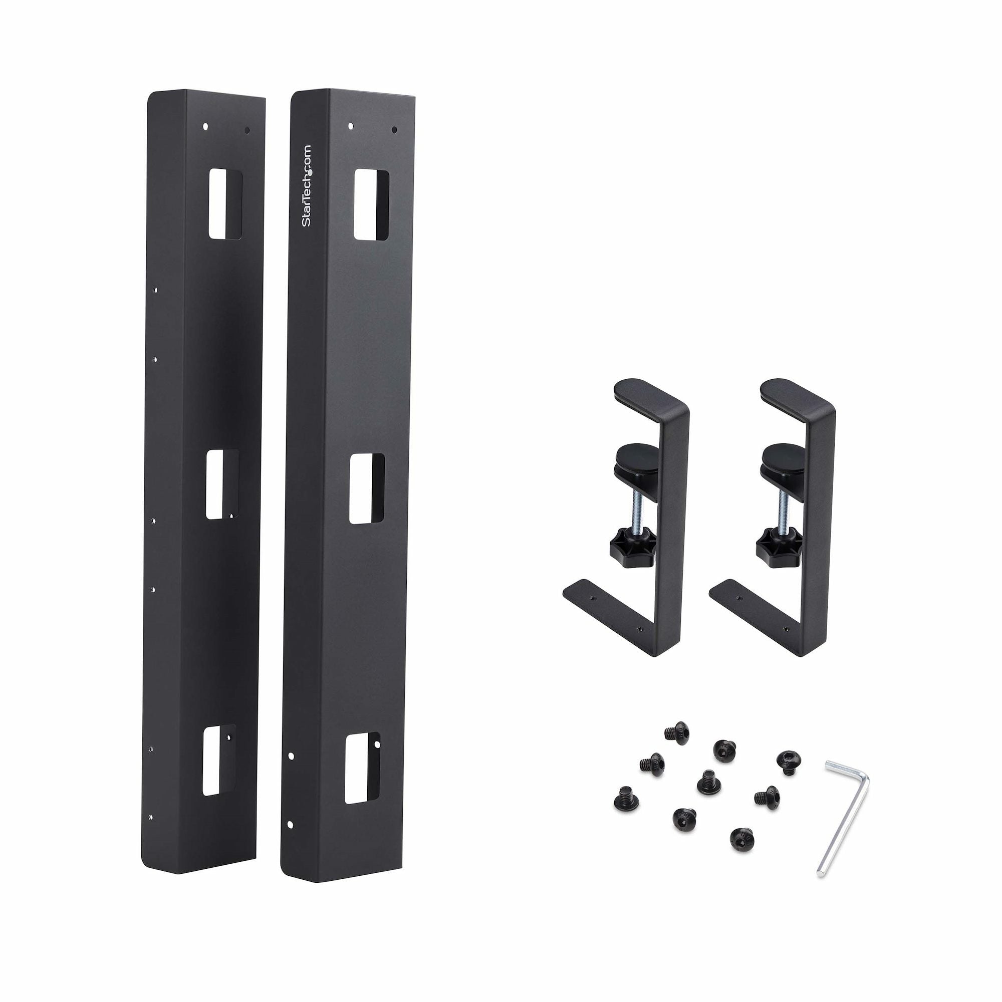 StarTech.com Bandeja Administrador de Cables Negro - para Debajo del Escritorio - Ajustable - Instalación sin Perforaciónes - Negro - Bandeja para gestión de cable - 800.1mm Longitud - Acero con recubrimiento de polvo