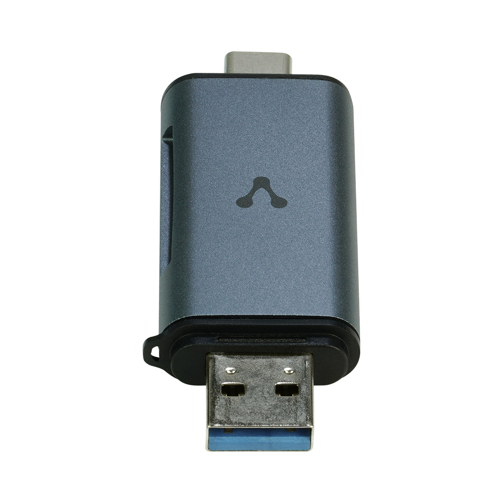 Vorago Lector de Memoria CR-350, SD/MicroSD, USB-A/USB-C, Gris