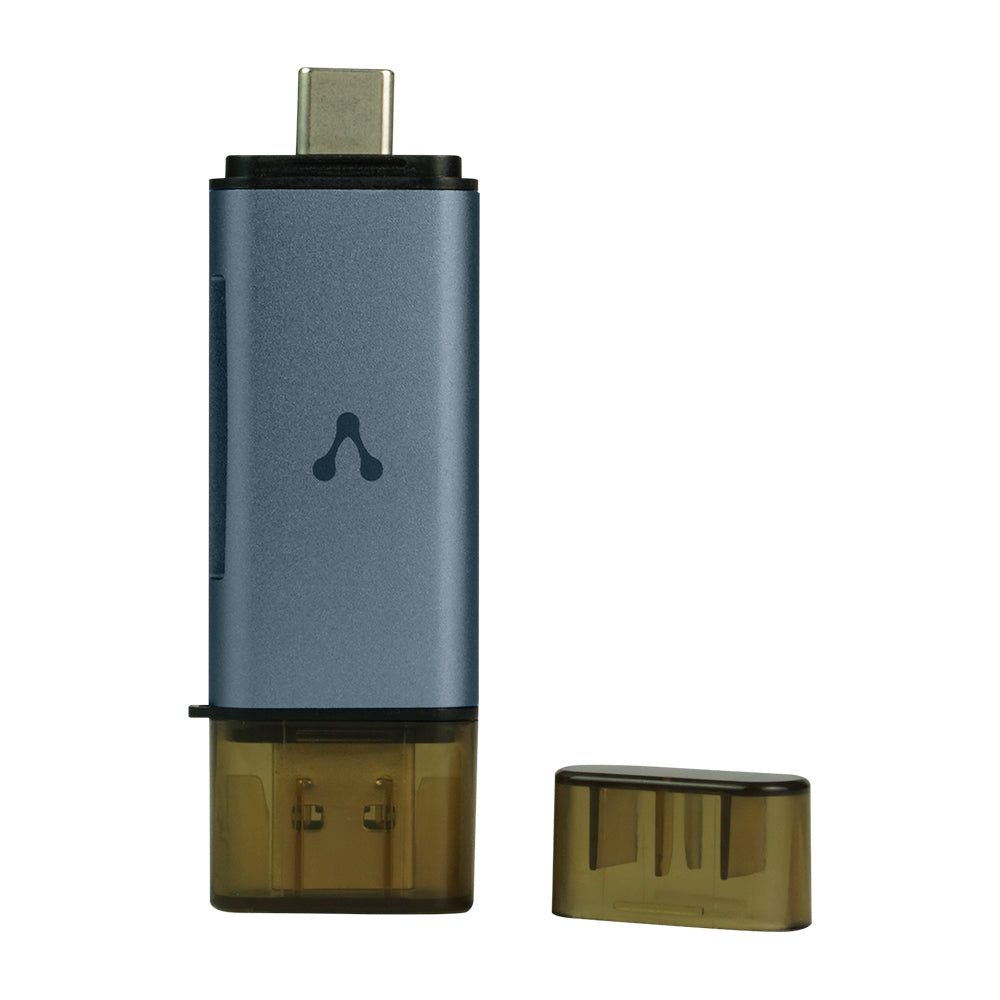 Vorago Lector de Memoria CR-350, SD/MicroSD, USB-A/USB-C, Gris