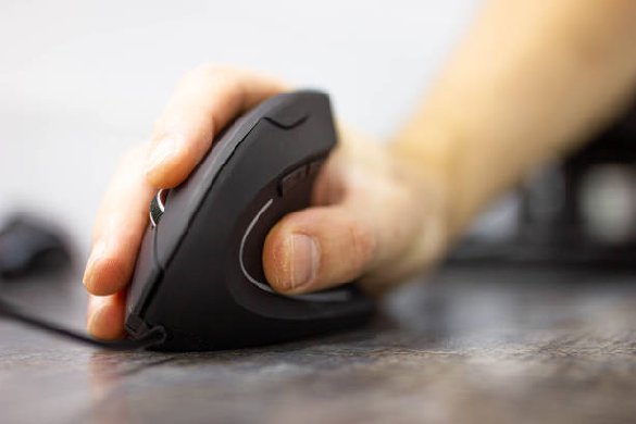Mouse Ergonómico BRobotix 6000816, Inalámbrico, Óptico, 1.600DPI, RF Inalámbrico, Negro