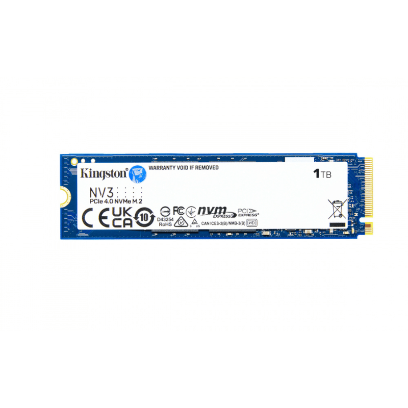 SSD Kingston SNV3S NVMe, 1TB, M.2, 4000 MB/s Escritura, 6000 MB/s Lectura, PCI Express 4.0