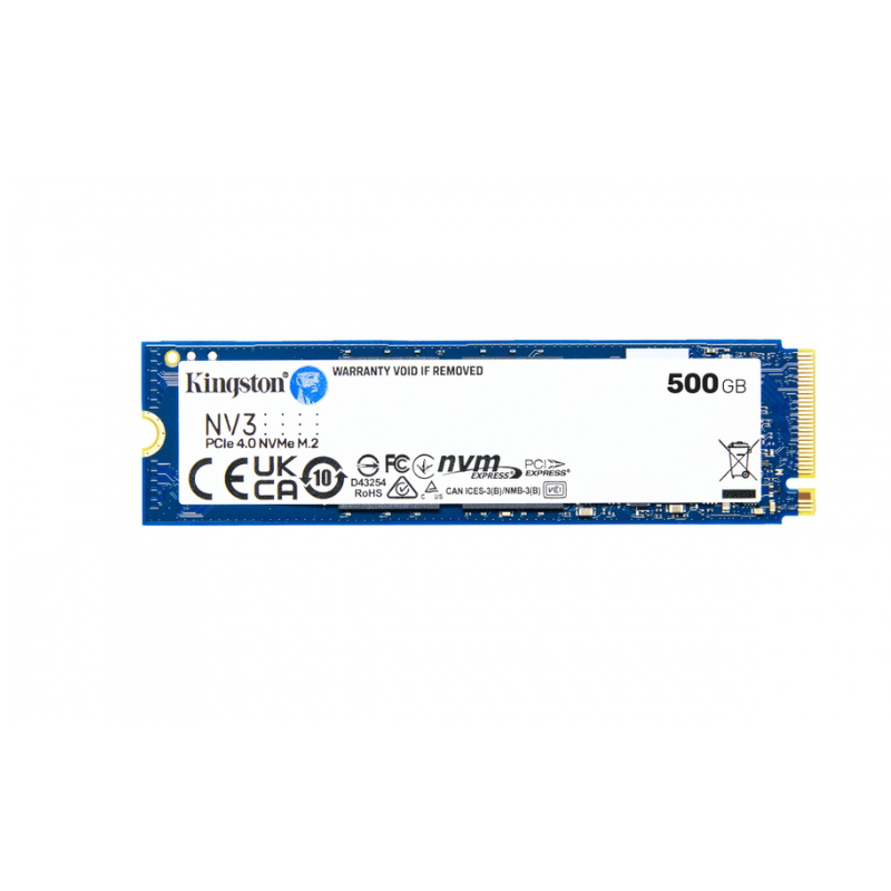 SSD Kingston SNV3S NVMe, 500GB, M.2, 3000 MB/s Escritura, 5000 MB/s Lectura, PCI Express 4.0