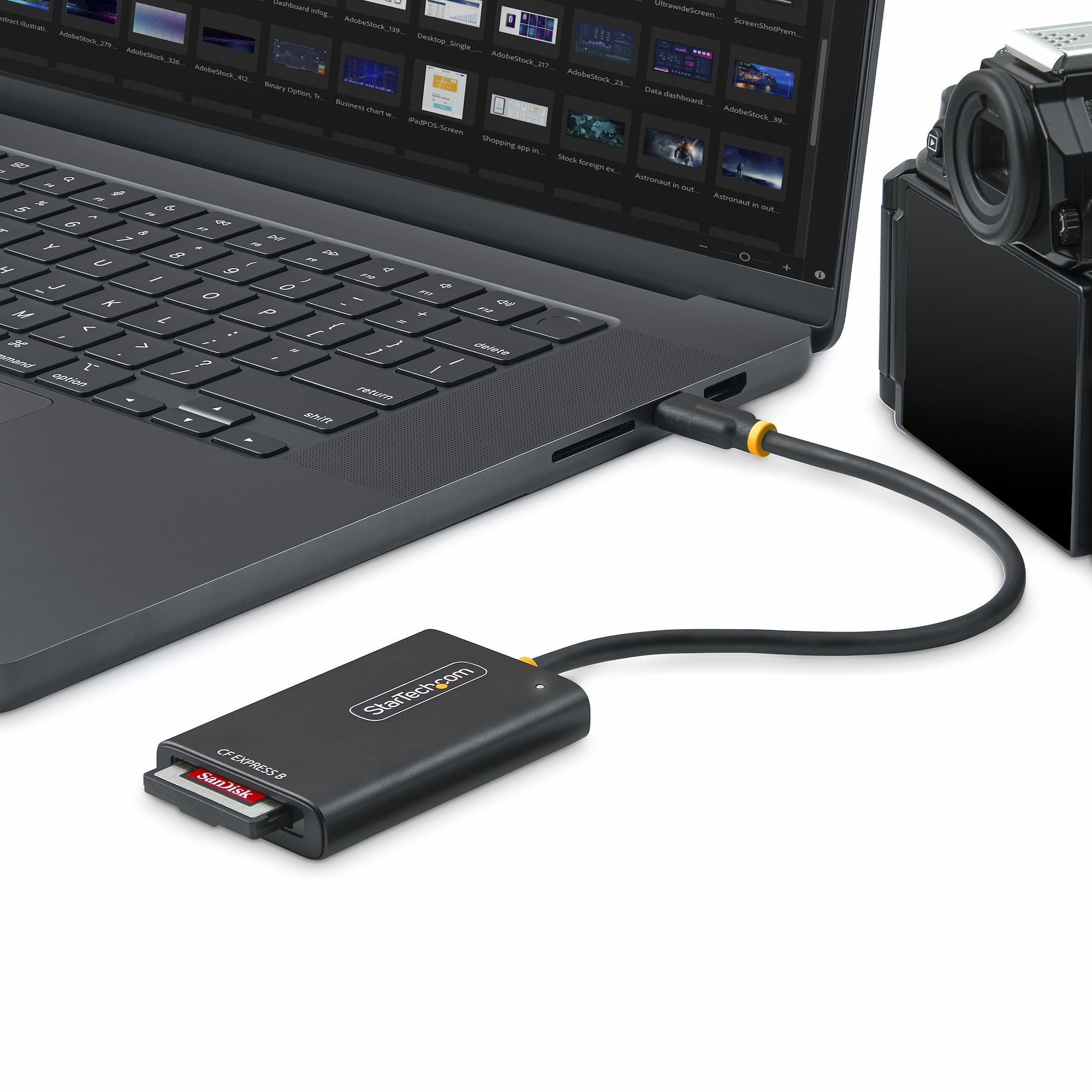 StarTech.com Lector de Memoria 1B-USB-C-CFE-ADAPTER, CFexpress tipo B, USB-C, 10000 Mbit/s, Negro