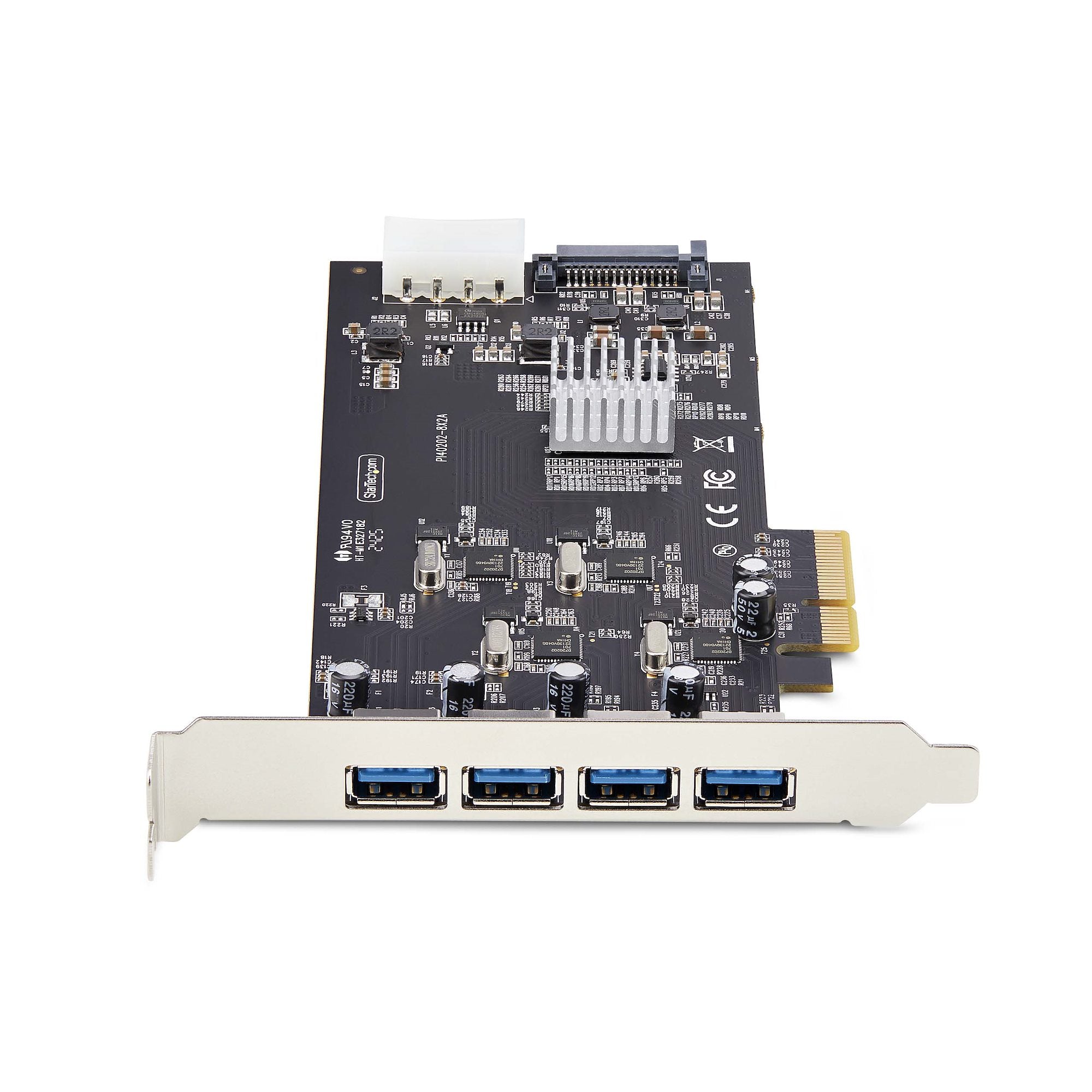 StarTech.com Tarjeta PCI Express de 4 Puertos USB 3.0, SATA, 5 Gbit/s