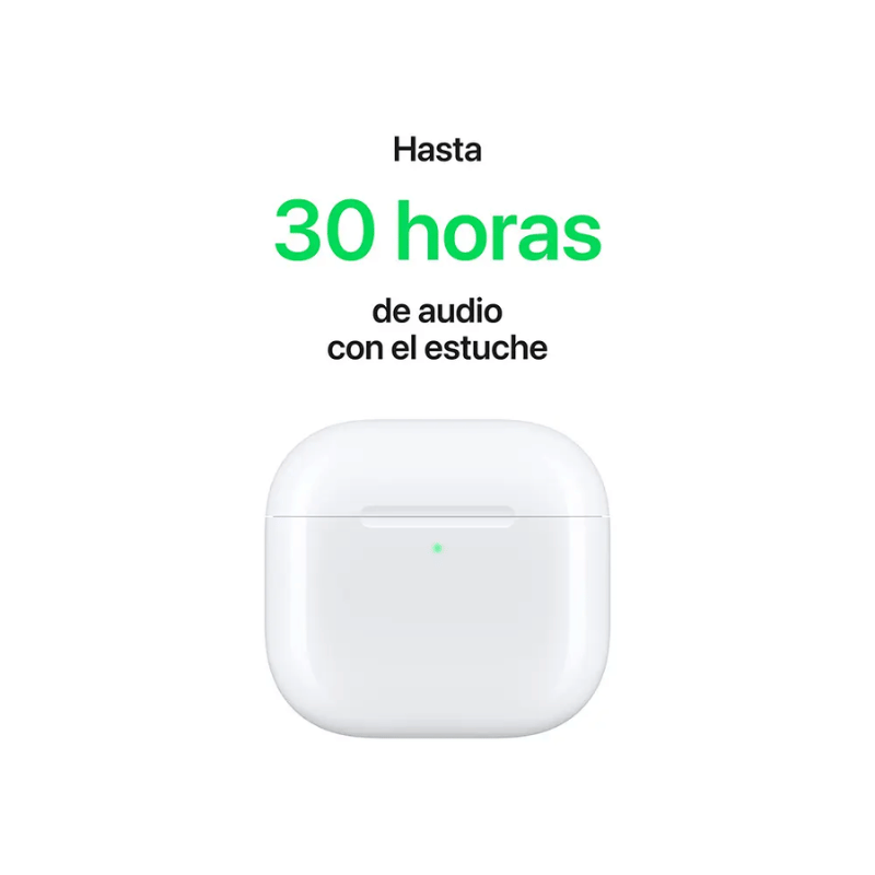 Apple AirPods (4ta. Generación), Inalámbrico, Bluetooth, Blanco - Incluye Estuche de Carga MagSafe, Sin cancelación Activa de Ruido