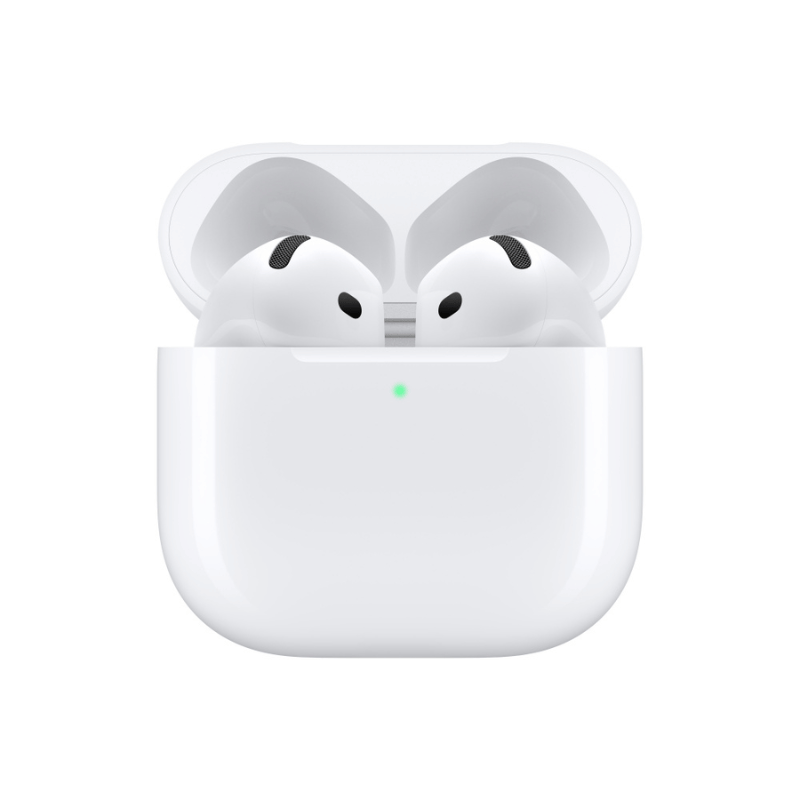 Apple AirPods ( 4ta. Generación ), Inalámbrico, Bluetooth, USB-C, Blanco - Incluye Estuche de Carga Inalámbrico y Alámbrico
