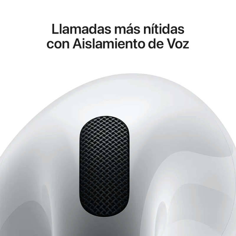 Apple AirPods ( 4ta. Generación ), Inalámbrico, Bluetooth, USB-C, Blanco - Incluye Estuche de Carga Inalámbrico y Alámbrico