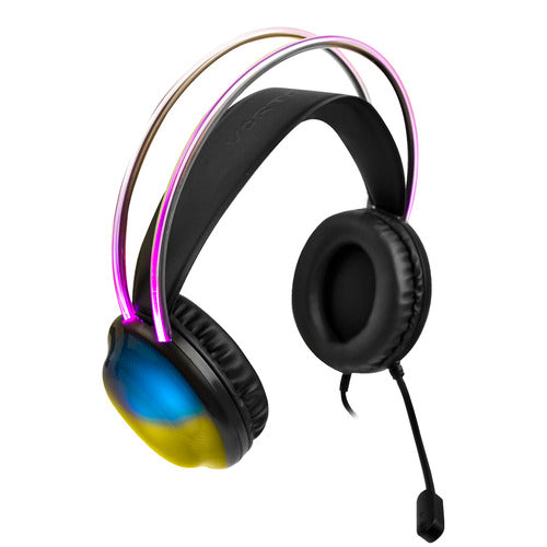DIADEMA GAMER TRANSPARENTE RGB - HELUMO