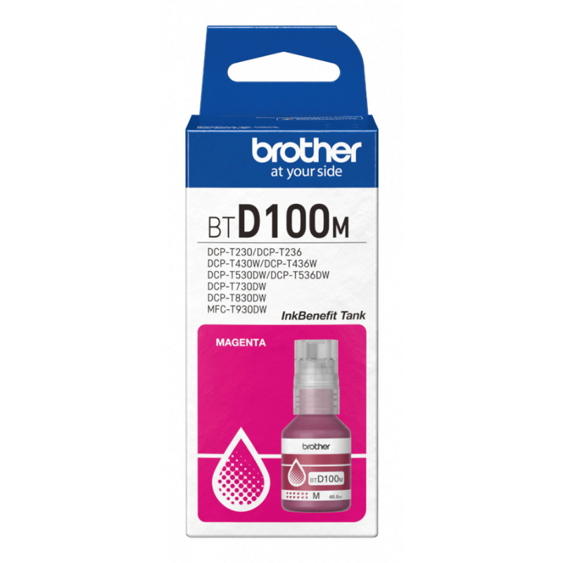 Bolsa de Tinta Brother BTD100M Magenta, 5.000 Páginas