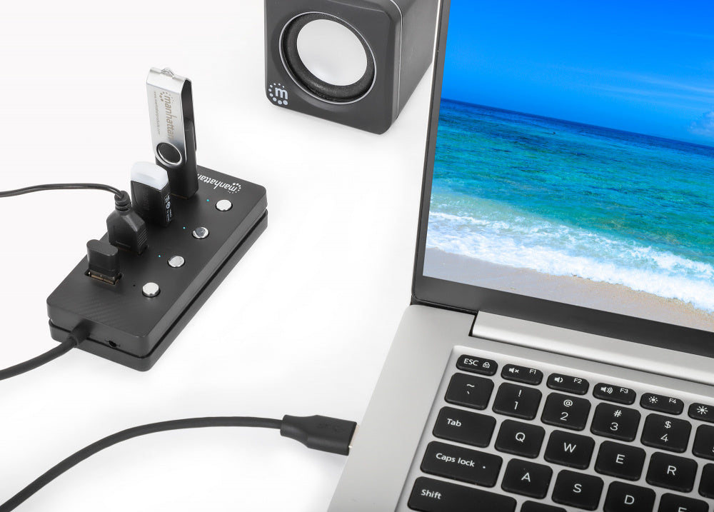 Hub USB 3.0 Tipo-A de 4 puertos - Manhattan
