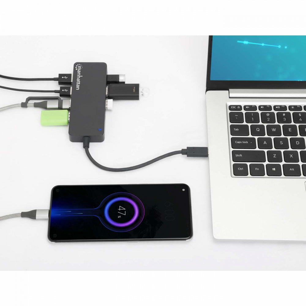 Hub USB-C con 7 puertos USB-A 3.2 - Manhattan