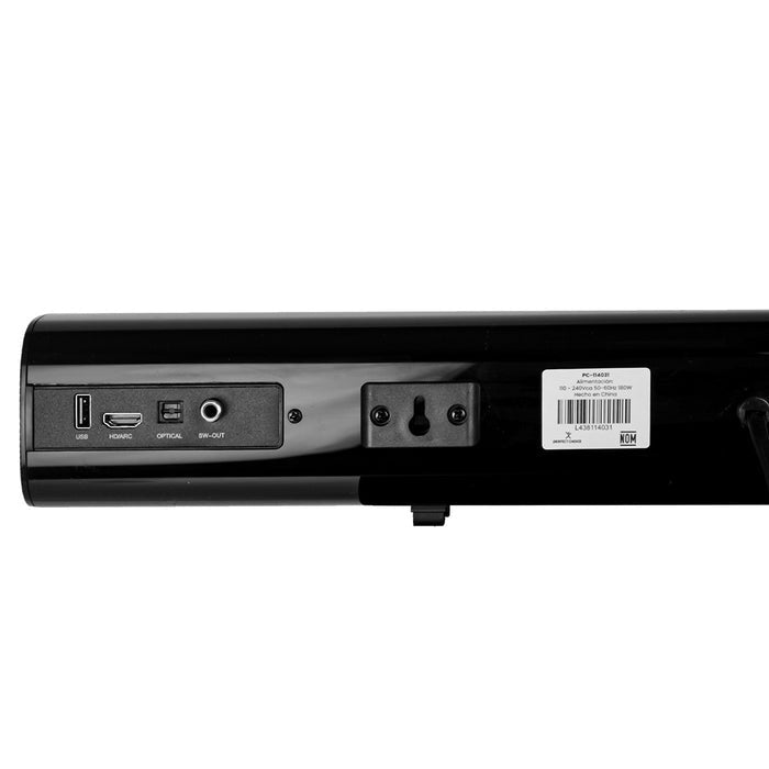 Perfect Choice Barra de Sonido con Subwoofer PC-114031, Bluetooth, Alámbrico/Inalámbrico, 1.0 Canales, 180W RMS