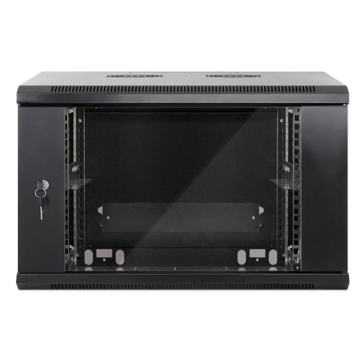 Intellinet 6U Montaje en pared Gabinete cerrado Armario de bastidor para Conmutador LAN, Panel de