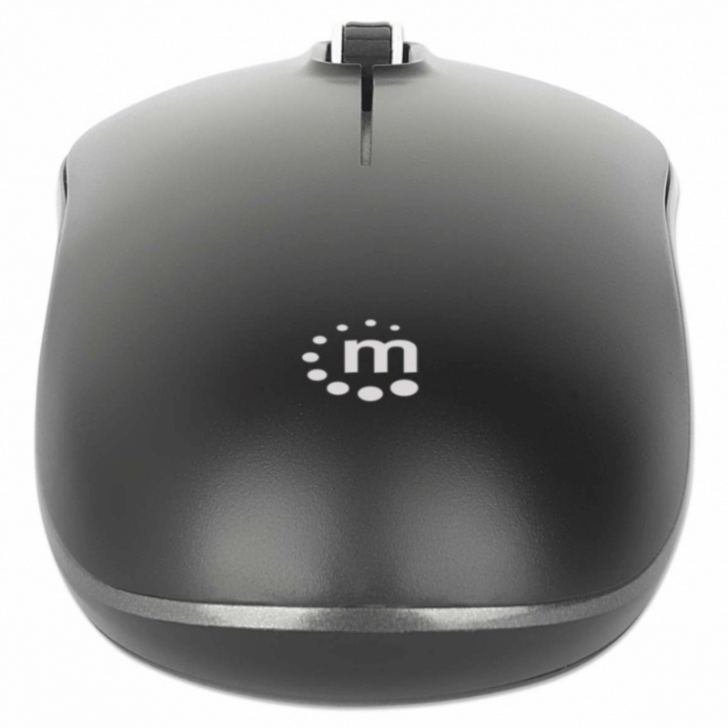 Mouse Manhattan MW3075, Inalámbrico, Óptico, 1.200DPI, RF Inalámbrico, Negro
