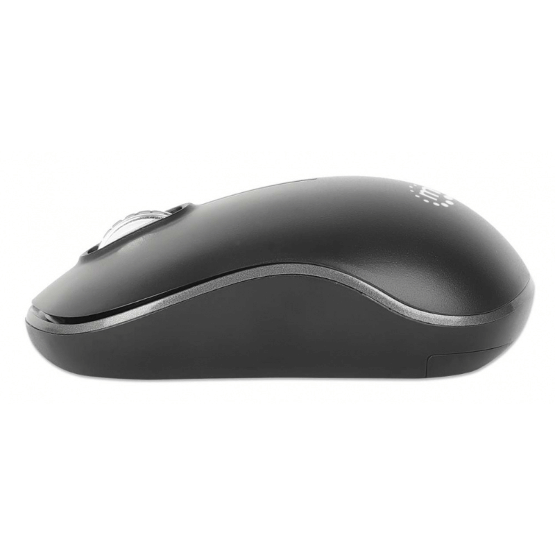 Mouse Manhattan MW3075, Inalámbrico, Óptico, 1.200DPI, RF Inalámbrico, Negro