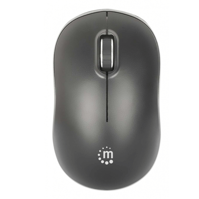 Mouse Manhattan MW3075, Inalámbrico, Óptico, 1.200DPI, RF Inalámbrico, Negro
