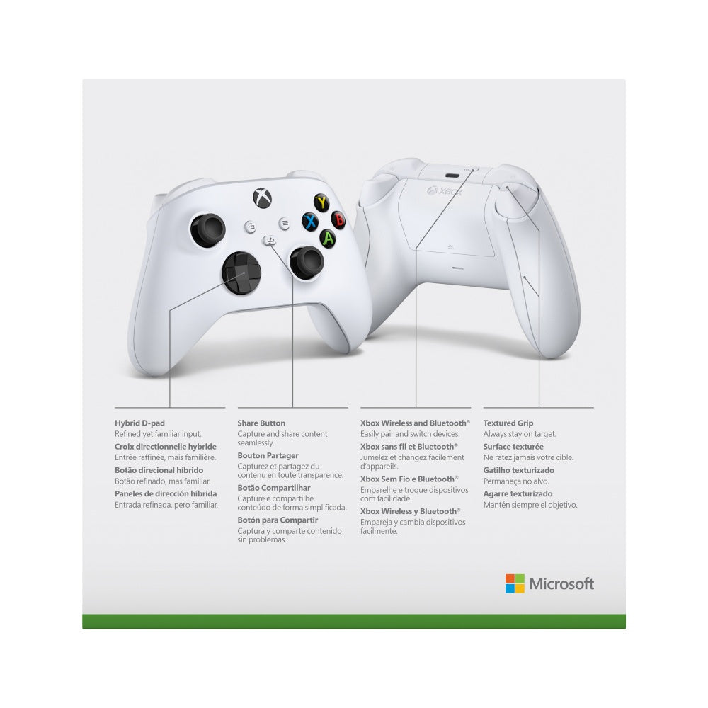 Microsoft Control para Xbox Series X/S/One Robot White, Inalámbrico, Bluetooth, Blanco