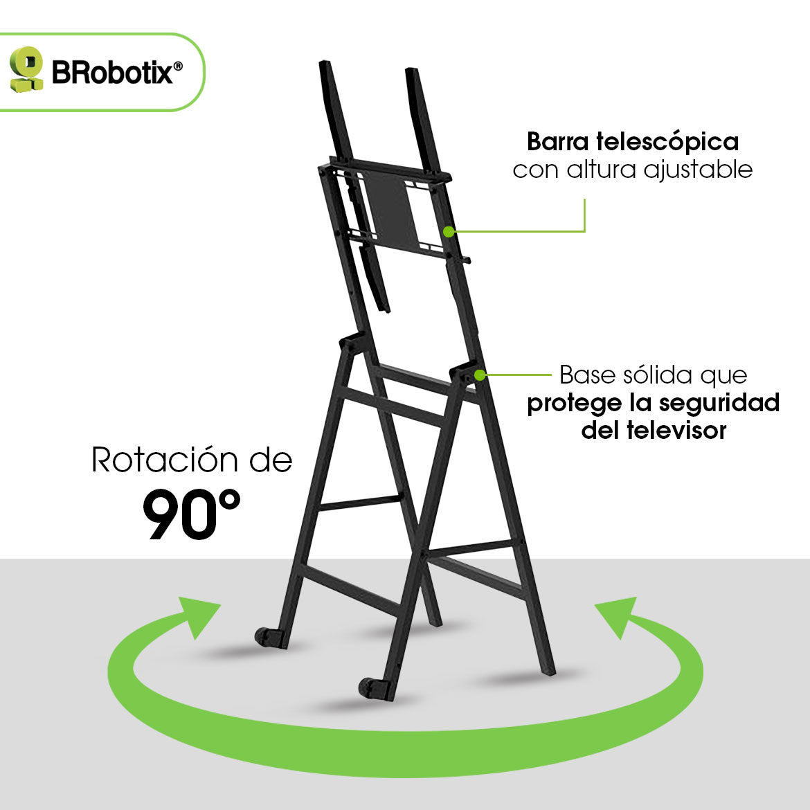 BRobotix Soporte de Piso 6005217 para Pantalla 32