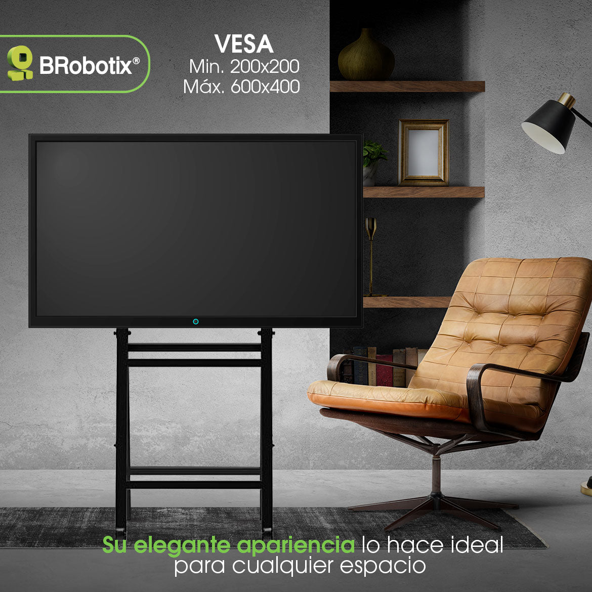 BRobotix Soporte de Piso 6005217 para Pantalla 32
