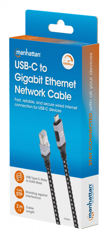 Manhattan 2m Categoría 6 Cable de red - Cable for Dispositivo USB, Router, Conmutador, sistema de