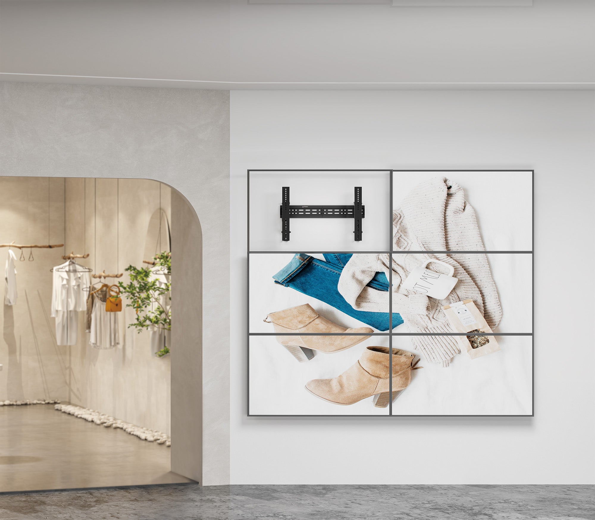 Manhattan Soporte de Pared para Mosaico, TV, Pantalla, Pantalla digital Signage, Tablero de menú,