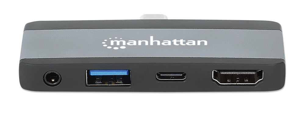 Manhattan Docking Station 190404 USB C, 1x USB, 1x USB C PD, 1x HDMI, 1x 3.5mm, Gris