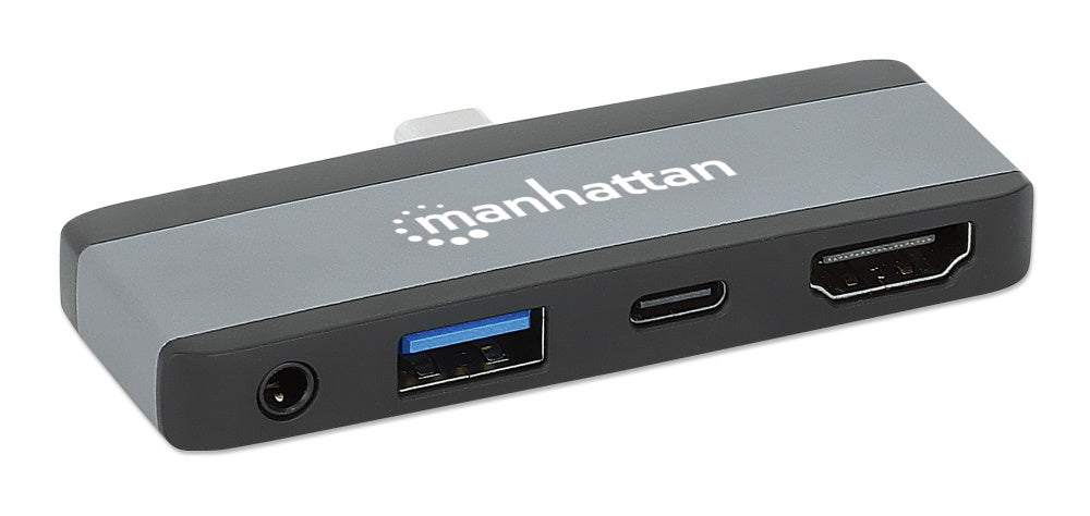 Manhattan Docking Station 190404 USB C, 1x USB, 1x USB C PD, 1x HDMI, 1x 3.5mm, Gris