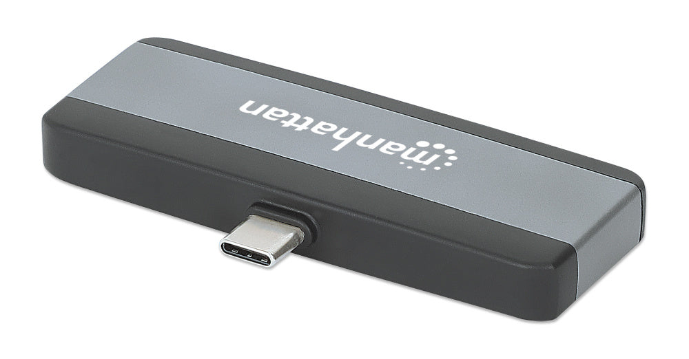 Manhattan Docking Station 190404 USB C, 1x USB, 1x USB C PD, 1x HDMI, 1x 3.5mm, Gris