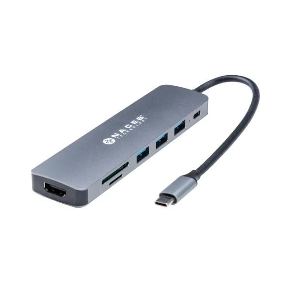Naceb Hub USB-C - HDMI, USB-A 3.1, USB-C, 480 Mbit/s