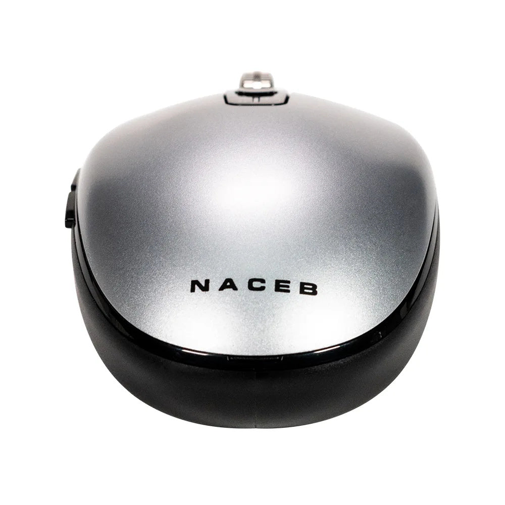 Mouse Naceb - Frecuencia Bluetooth/Radio - USB - 6 Botón(es) - Plata - Inalámbrico - 2.40GHz - 3200