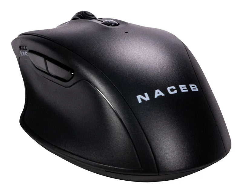Mouse Naceb - Radiofrecuencia - USB - 5 Botón(es) - Negro - Inalámbrico - 2.40GHz - 1600 dpi -