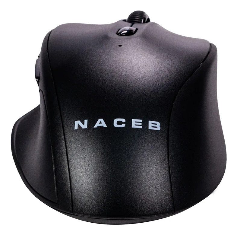 Mouse Naceb - Radiofrecuencia - USB - 5 Botón(es) - Negro - Inalámbrico - 2.40GHz - 1600 dpi -