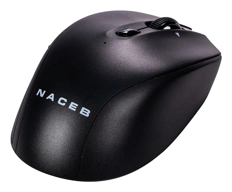 Mouse Naceb - Radiofrecuencia - USB - 5 Botón(es) - Negro - Inalámbrico - 2.40GHz - 1600 dpi -