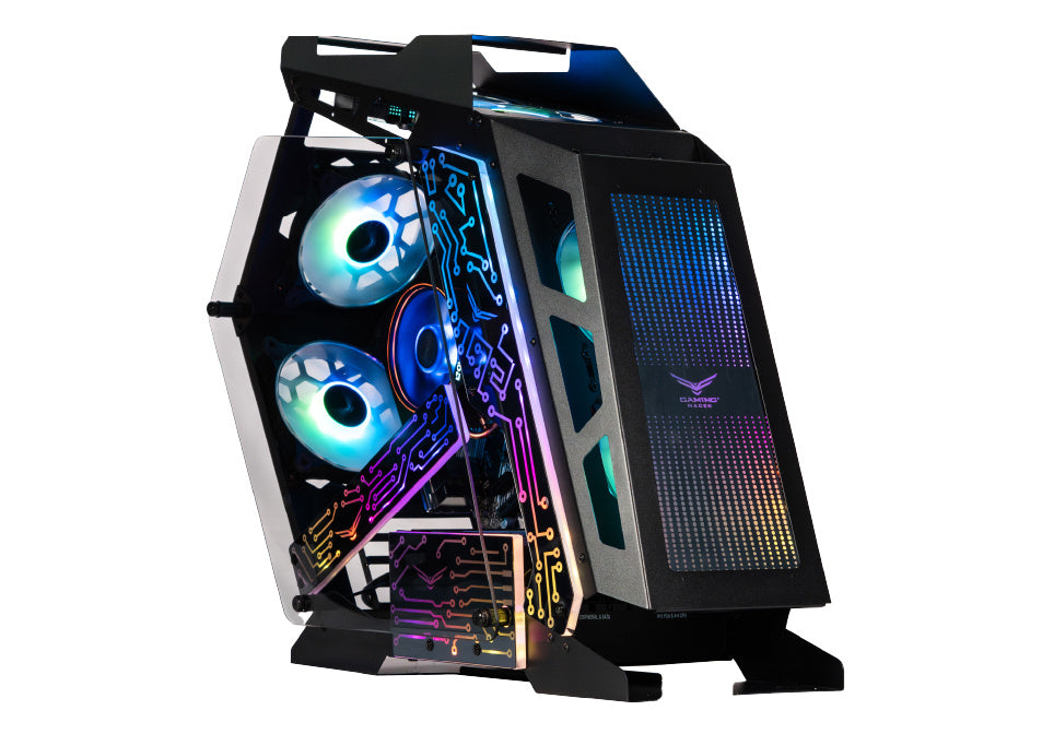 Gabinete Naceb Olympian, Midi-Tower, Micro-ATX/Mini-ITX, USB 2.0/3.0, sin Fuente, 3 Ventiladores Instalados, Negro