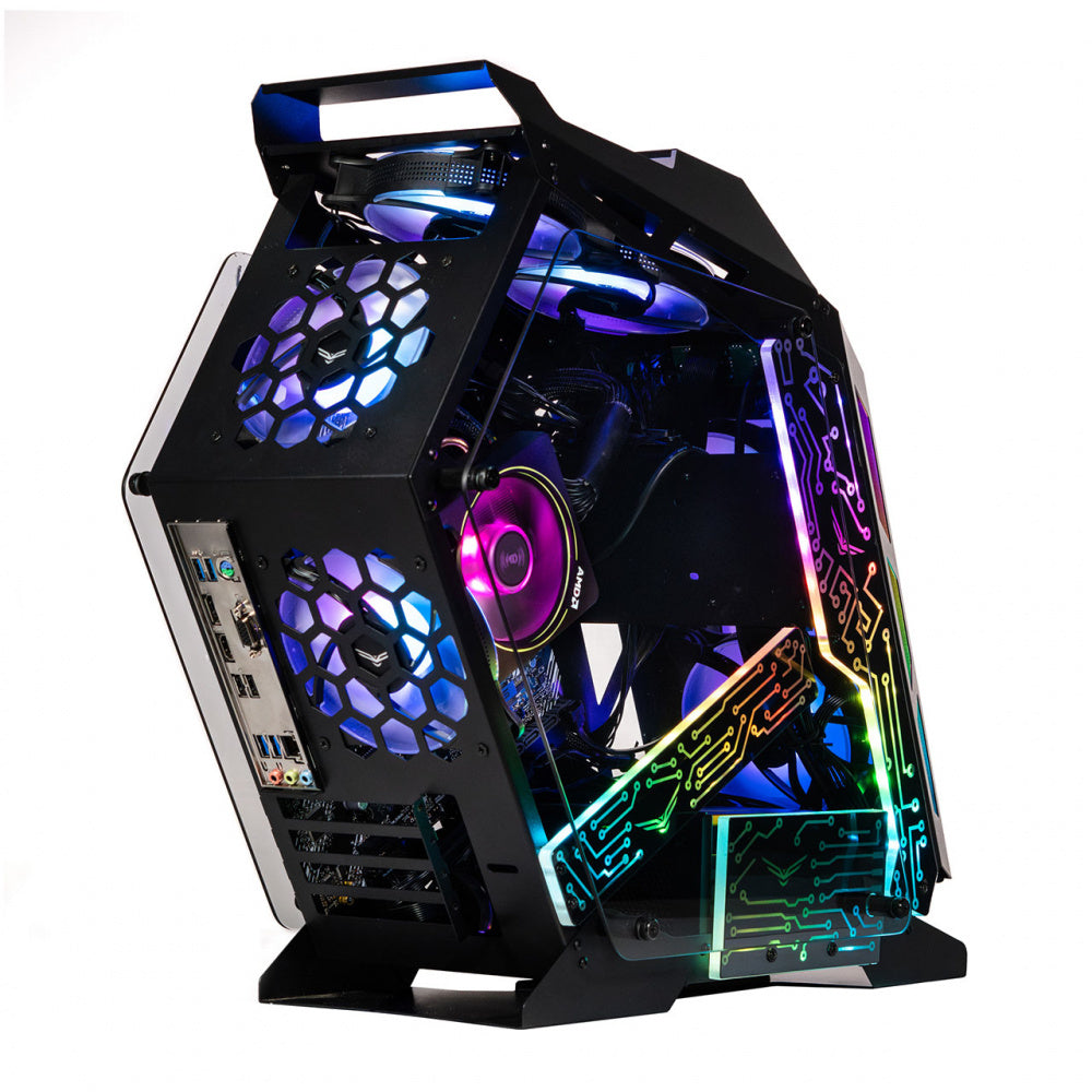 Gabinete Naceb Olympian, Midi-Tower, Micro-ATX/Mini-ITX, USB 2.0/3.0, sin Fuente, 3 Ventiladores Instalados, Negro