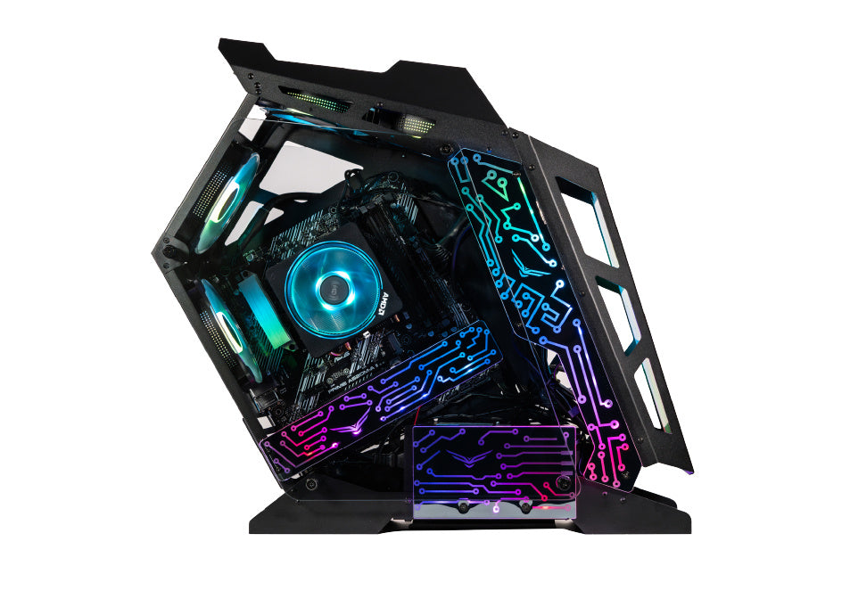 Gabinete Naceb Olympian, Midi-Tower, Micro-ATX/Mini-ITX, USB 2.0/3.0, sin Fuente, 3 Ventiladores Instalados, Negro