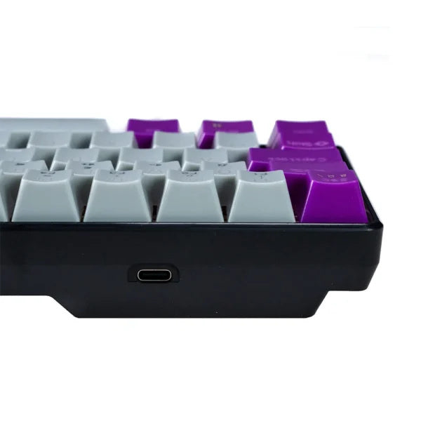 Naceb NA-0963 Teclado gaming - Cable Conectividad - USB 2.0 Tipo C Interfaz - RGB LED - Gris - 69