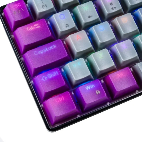Naceb NA-0963 Teclado gaming - Cable Conectividad - USB 2.0 Tipo C Interfaz - RGB LED - Gris - 69