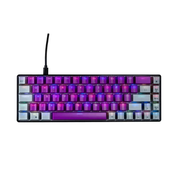 Naceb NA-0963 Teclado gaming - Cable Conectividad - USB 2.0 Tipo C Interfaz - RGB LED - Violeta -