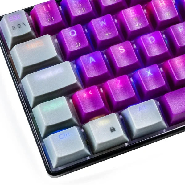 Naceb NA-0963 Teclado gaming - Cable Conectividad - USB 2.0 Tipo C Interfaz - RGB LED - Violeta -