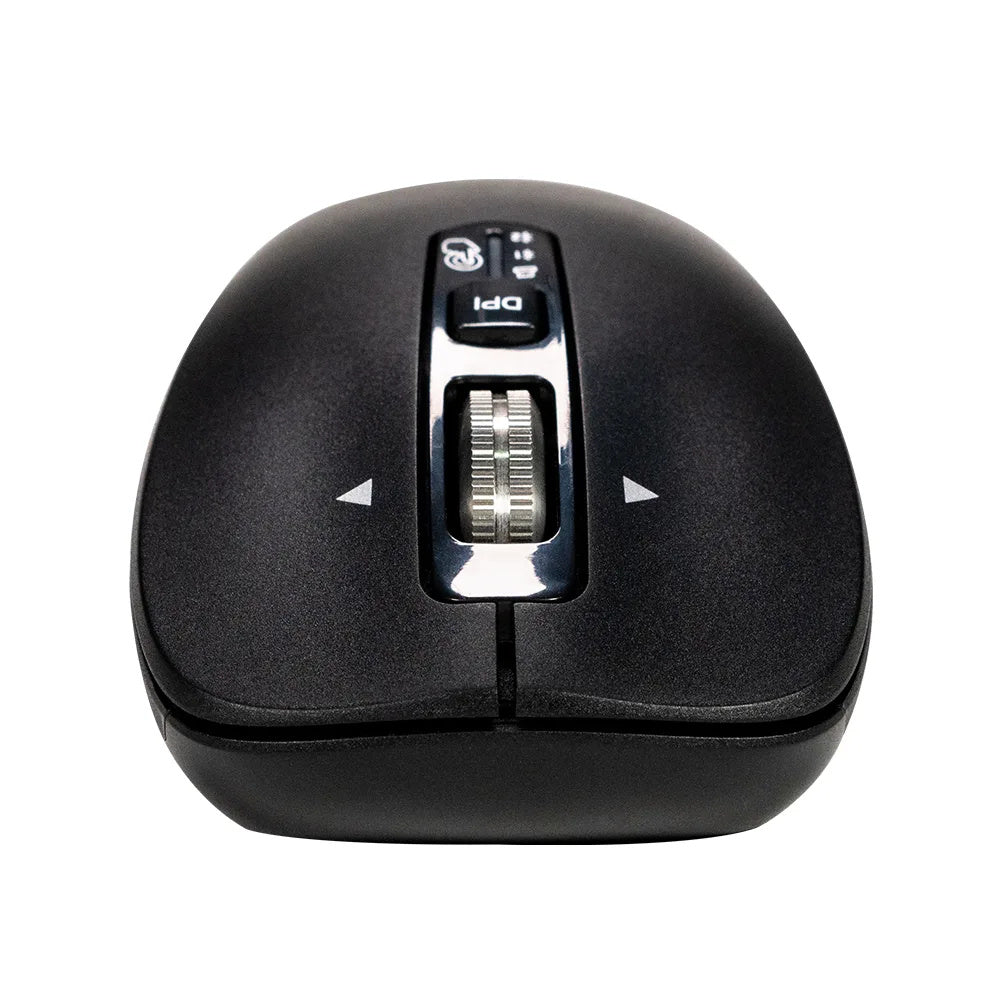 Mouse Naceb - Frecuencia Bluetooth/Radio - USB - 6 Botón(es) - Negro - Inalámbrico - 2.40GHz -