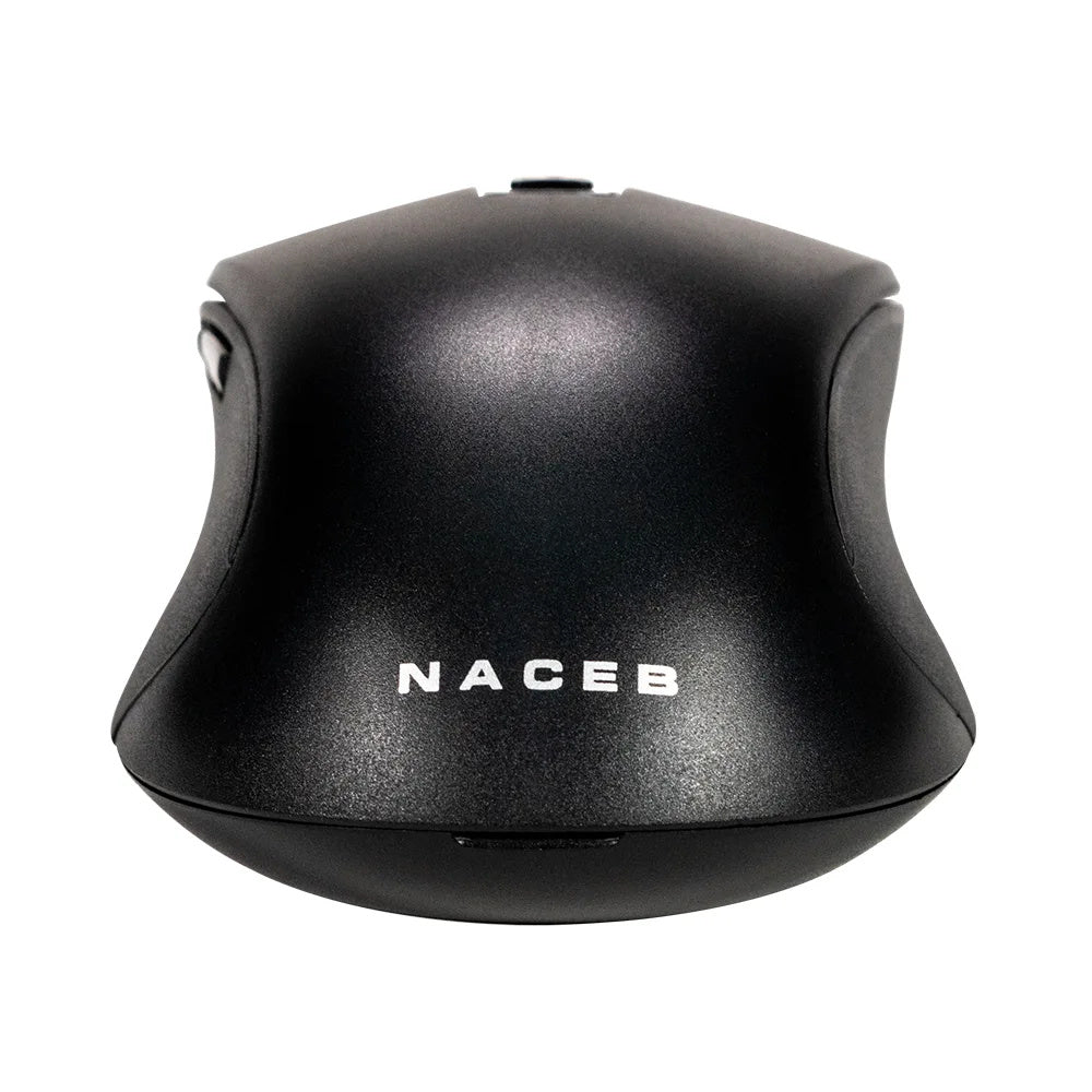Mouse Naceb - Frecuencia Bluetooth/Radio - USB - 6 Botón(es) - Negro - Inalámbrico - 2.40GHz -