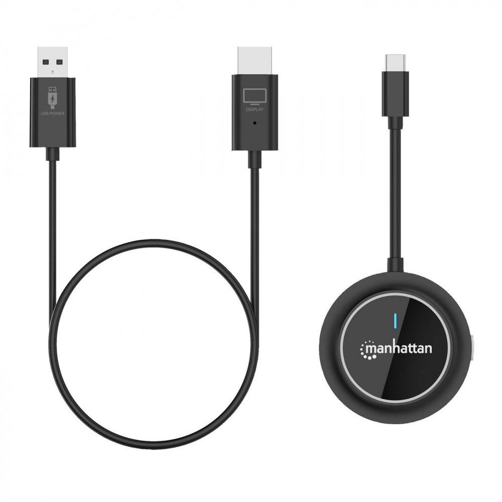 Manhattan Transmisor y Receptor Inalámbrico, Entrada, Salida 1 x HDMI, hasta 30 Metros