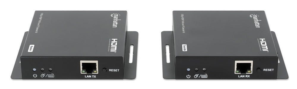 Manhattan Transmisor y Receptor Alámbrico por Cable Cat6, Entrada 1 x RJ-45 1 x HDMI, Salida 1 x RJ-45 1 x HDMI, hasta 120 Metros