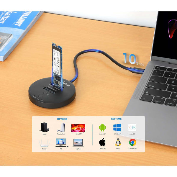 Manhattan Gabinete de Disco Duro 130752 M.2, M.2, USB-C 2.0