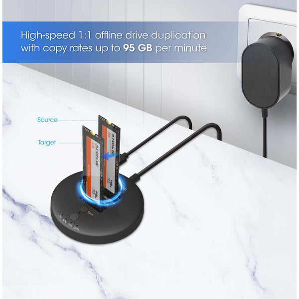 Manhattan Gabinete de Disco Duro 130752 M.2, M.2, USB-C 2.0
