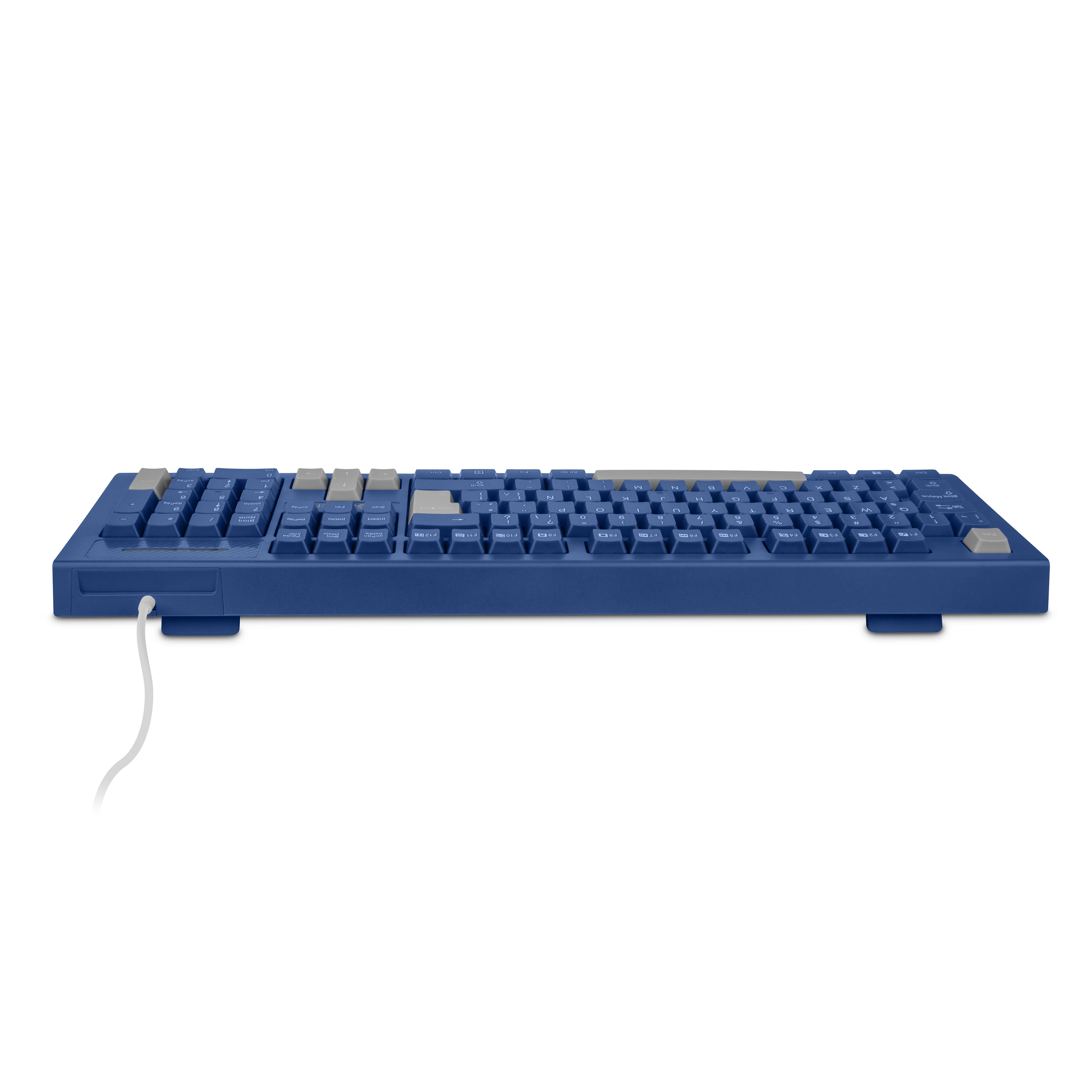 Teclado Slim Getttch 8m Pulsaciones Usb Con Reposamanos Azu