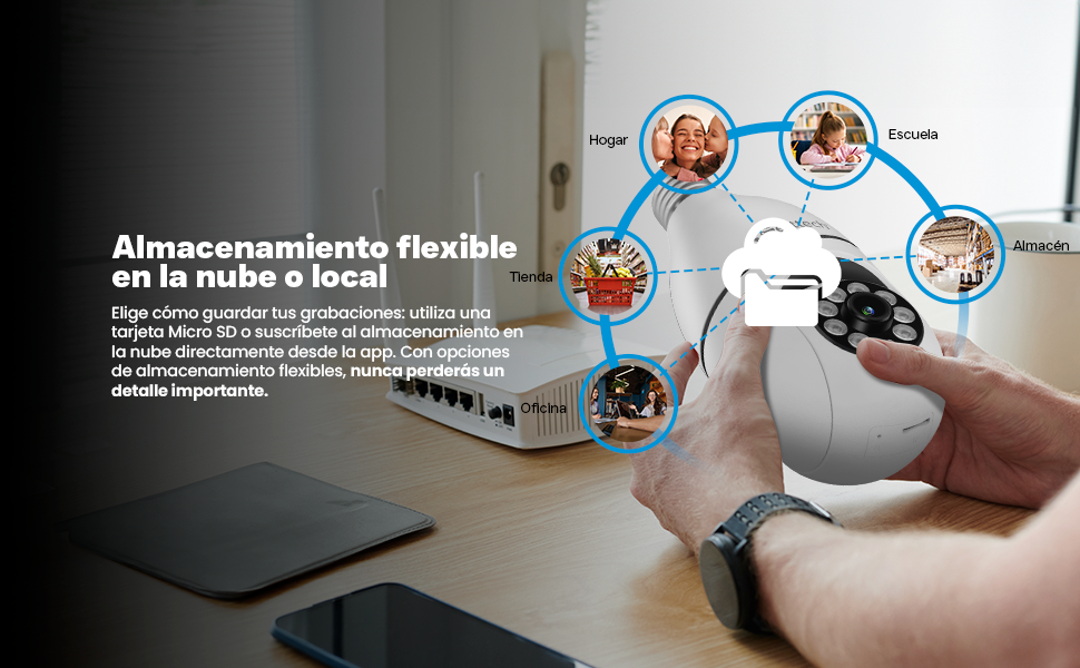 Getttech Cámara de Seguridad IP Smart WiFi Domo para Interiores GEC-WBUB2, Inalámbrico, 1920x1080 Full HD, Día/Noche